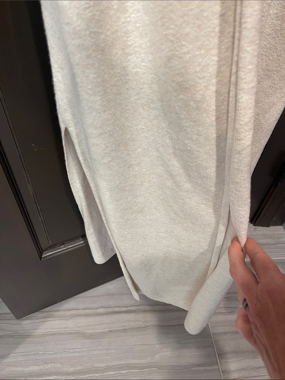 Banana Republic Cream Long Open-Front Duster Cardigan - Picture 3 of 4